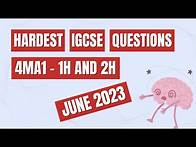 Video thumbnail for Hardest IGCSE Edexcel Maths A 4ma1- 1h and 2h Questions | Higher | June 2023