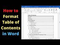 Video thumbnail for Format Table of Contents in Word | Change Font/Style of Ms Word's Table of Contents [2022]