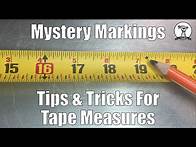 Video thumbnail for Tape Measure Tips and Tricks - What is that marking?