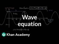 Video thumbnail for The equation of a wave | Physics | Khan Academy