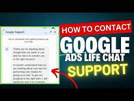 Video thumbnail for How to contact google ads LIVE CHAT support 2024