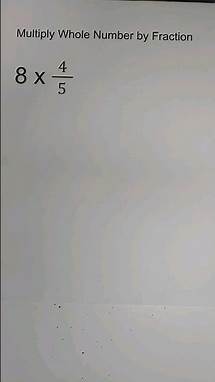Video thumbnail for Multiply a Whole Number by a Fraction