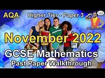 Video thumbnail for AQA GCSE Maths November 2022 Paper 3 Higher Tier Past Paper Walkthrough