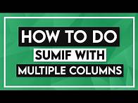 Video thumbnail for How to do SUMIF with Multiple Columns Tutorial - SUMIFS in Excel