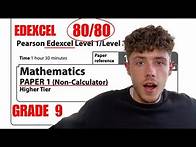 Video thumbnail for GCSE Maths Edexcel Paper 1 Higher | How to get a Grade 9