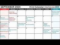 Video thumbnail for September 2024 Calendar with Holidays and Observances (All) #holiday #calendar #september