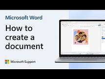Video thumbnail for Create a new Word document | Microsoft
