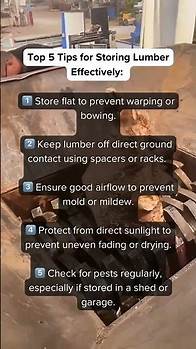 Video thumbnail for Top 5 Tips for Storing Lumber Effectively!