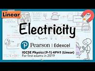 Video thumbnail for Edexcel iGCSE Physics (9-1) Unit 2 Electricity Revision (4PH1) Linear