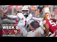 Video thumbnail for Arizona Cardinals vs. San Francisco 49ers Game Highlights | NFL 2024 Season Week 5