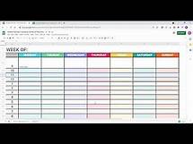 Video thumbnail for How to make a weekly planner printable in Google Sheets (UPDATED Tutorial)