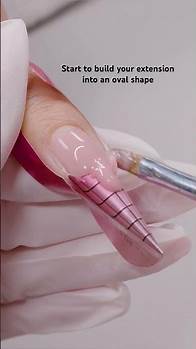 Video thumbnail for Oval Nail Extension Tutorial with Hard Gel Part 1 | HEMA Free Gel | Builder Gel Tutorial