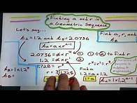 Video thumbnail for Finding the First Term and Common Ratio from a Geometric Sequence