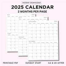 Video thumbnail for 2025 Printable Calendar – 2 Months per Page, Sunday Start (US Letter & A4) Instant Download, Vertical Format - Etsy