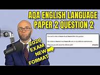 Video thumbnail for 2026 AQA English Language Paper 2 Question 2: Your Guide