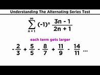 Video thumbnail for Alternating Series, Types of Convergence, and the Ratio Test