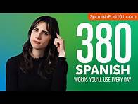 Video thumbnail for 380 Spanish Words You'll Use Every Day - Basic Vocabulary #78