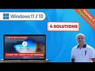 Video thumbnail for Forgot PIN or Reset PIN Option is NOT showing up in Windows 11/10 | This sign-in option is disabled