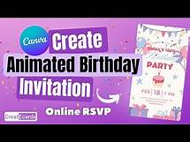 Video thumbnail for EASY Animated Canva Birthday Invitation + Online RSVP (Kids parties, Quinceañera & More!)