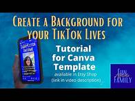 Video thumbnail for Customize a TikTok Background for Lives - tutorial - link in description for templates