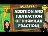 Video thumbnail for ADDITION AND SUBTRACTION OF DISSIMILAR FRACTIONS || GRADE 7 MATHEMATICS Q1