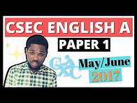 Video thumbnail for CSEC English A Paper 1 May/June 2017 || FULL PAPER || ANSWERS + EXPLANATIONS
