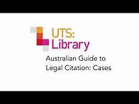 Video thumbnail for Australian Guide to Legal Citation: Cases