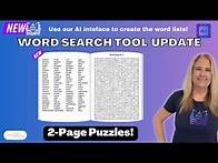 Video thumbnail for 🚨Create Large Print Puzzles with A Book Creator: 2-Page Word Searches Made Easy🧩