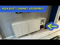 Video thumbnail for Ikea EKET Cabinet Wall Mounting and Eket Assembly Video with Rail Hanging