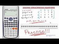 Video thumbnail for How to Solve Simultaneous Equations with the Scientific Calculator