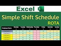 Video thumbnail for Idea to create Employee Shift Schedule in Excel