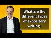 Video thumbnail for What are the different types of expository writing?