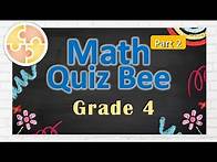 Video thumbnail for Math Quiz Bee for Grade 4 | Quiz 2 | Quiz by brainYs