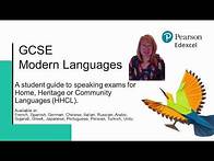Video thumbnail for Guide to the Pearson Edexcel GCSE Speaking Exam for Home, Heritage and Community Languages.