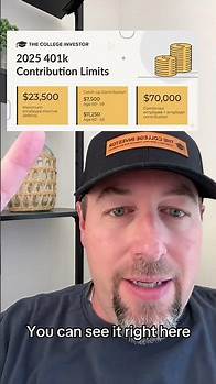 Video thumbnail for The IRS just announced the new 401k and IRA contribution limits for 2025. #401k #IRA #taxes
