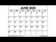 Video thumbnail for Free Printable June 2020 Calendar Wiki Calendar Com