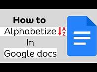 Video thumbnail for How to Alphabetize in Google Docs In 2023 || Google Docs Alphabetize Step-by-Step Guide