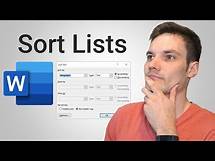 Video thumbnail for How to Alphabetize in Word