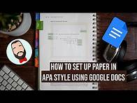 Video thumbnail for How to set up paper in APA style using Google Docs