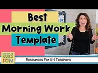 Video thumbnail for Easy Templates For Stress Free Morning Work In Kindergarten and First-Grade