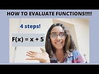 Video thumbnail for HOW TO EVALUATE FUNCTIONS IN JUST 4 STEPS [WITH EXAMPLES ]