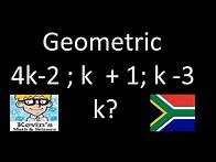 Video thumbnail for 5b)Solve X Geometric Sequence Gr 12 | Try