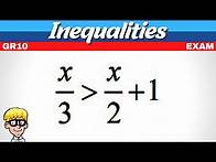 Video thumbnail for Inequality Exam Grade 10