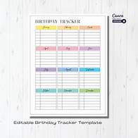 Video thumbnail for Editable Birthday Planner Template, Printable Birthday Tracker, Classroom Birthday List, Reminder Sheet, Budget Organizer, Birthday Calendar - Etsy
