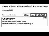 Video thumbnail for Unit 6 January 2023 - Chemistry Edexcel - Dr Hanaa Assil