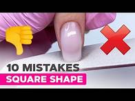 Video thumbnail for 10 Sharp Square Nail Shape Mistakes to Avoid | How to File a Square Nail Shape