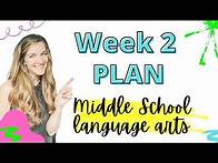 Video thumbnail for Middle School Language Arts Lesson Plan - Week 2