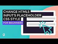 Video thumbnail for How To Change HTML5 Input’s Placeholder CSS Style (Color, Font, etc)