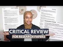 Video thumbnail for How To Write A Critical Essay | Critique A Research Paper Template