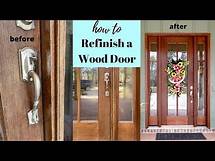 Video thumbnail for How to refinish an exterior Oak wood front door- tips on how to refinish a solid wood door